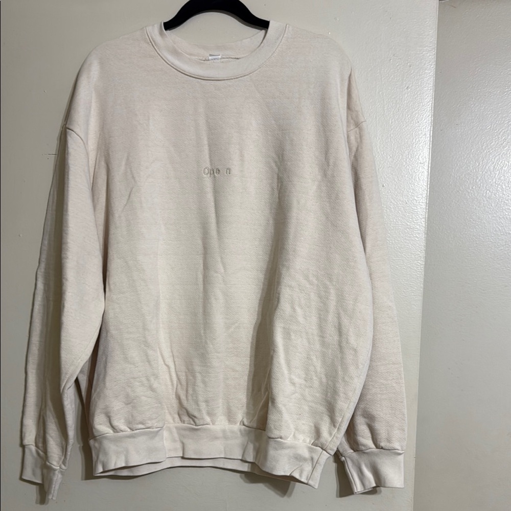 Ope n crewneck sweater